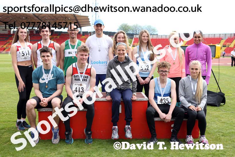 Sonia Samuels makes presentations at the North Eastern Track and Field Champs, Gateshead Stadium. Photo: David T. Hewitson/Sports for All Pics